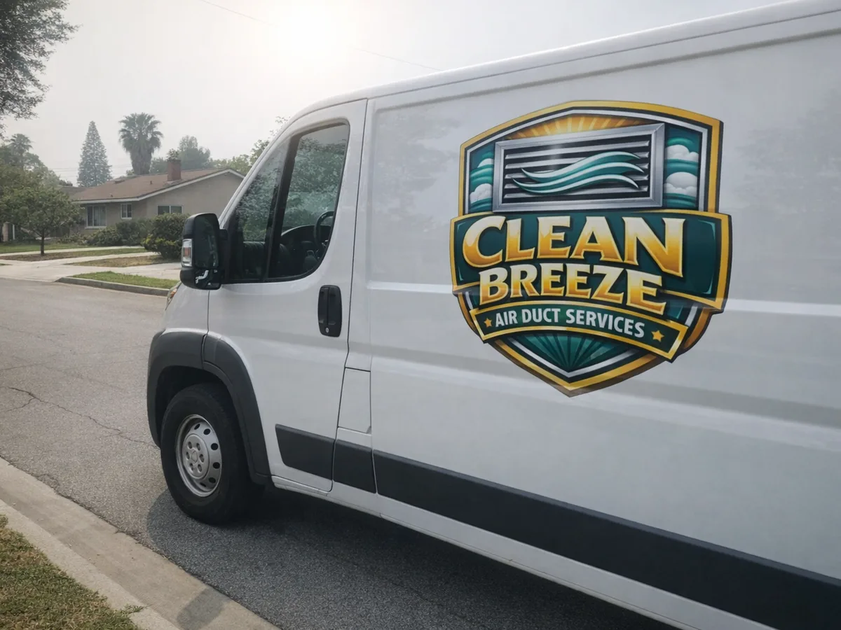 Service van arriving on a Los Angeles, CA street — local same-day coverage